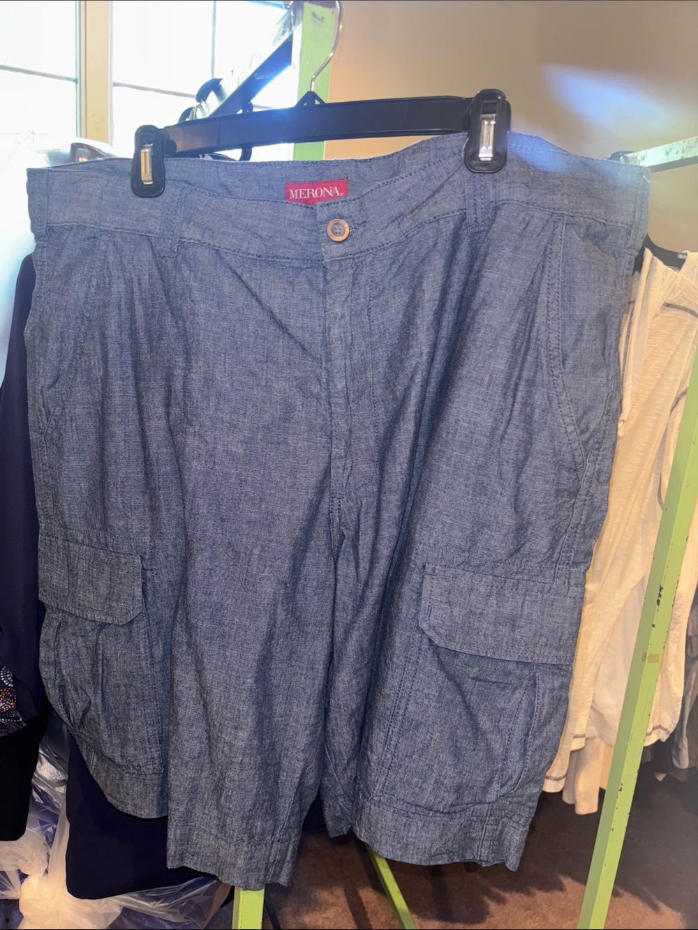 Merona Denim-Style Blue Cargo Shorts